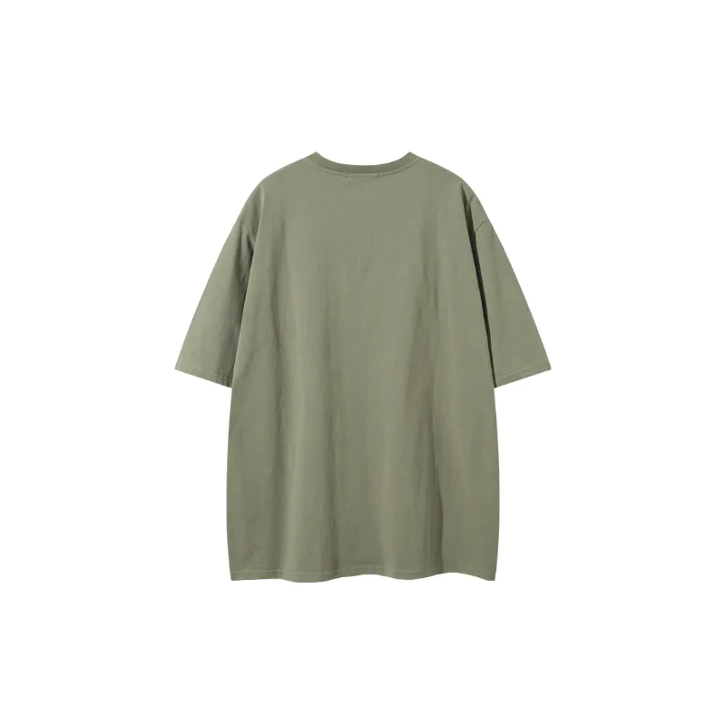 Casual Loose Cotton Blended Fabric T Shirt-7