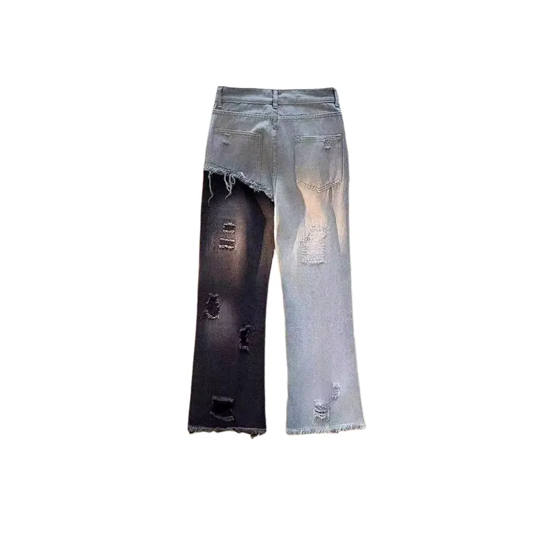 Trendy Color Matching Jeans-1