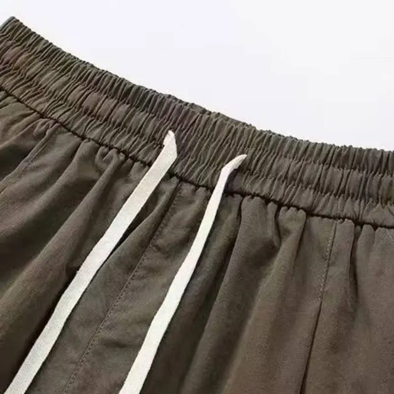 Casual Loose  Ice Silk Cargo Shorts-2