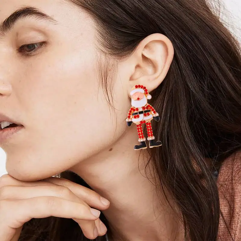 Cute Cartoon Christmas Earring-1