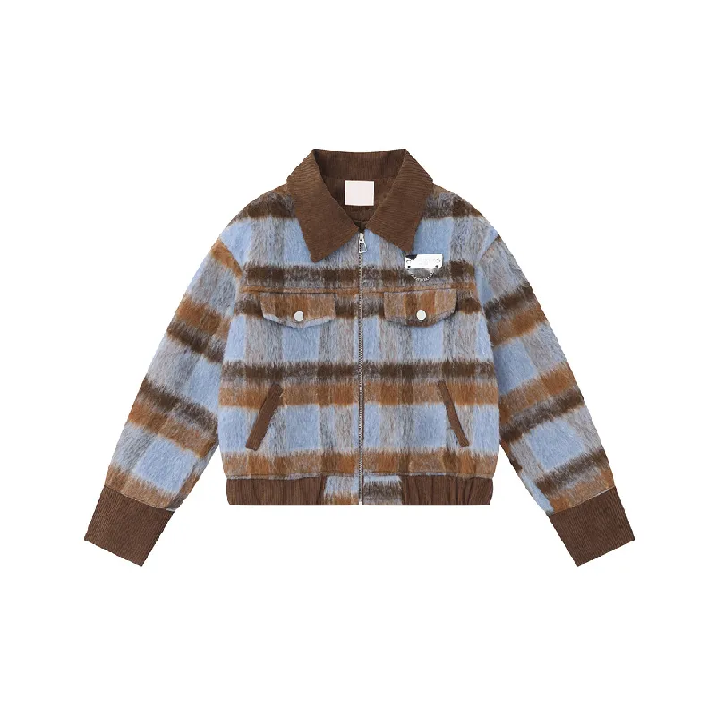 Retro Plaid Jacket Women-2