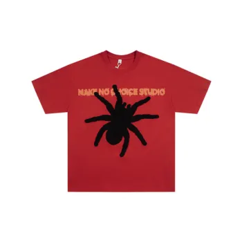 Loose Casual Embroidered Spider T Shirt