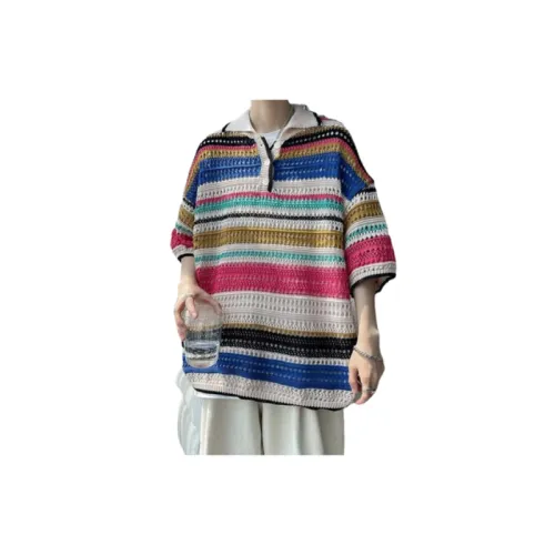 Loose Knitted Striped Shirt