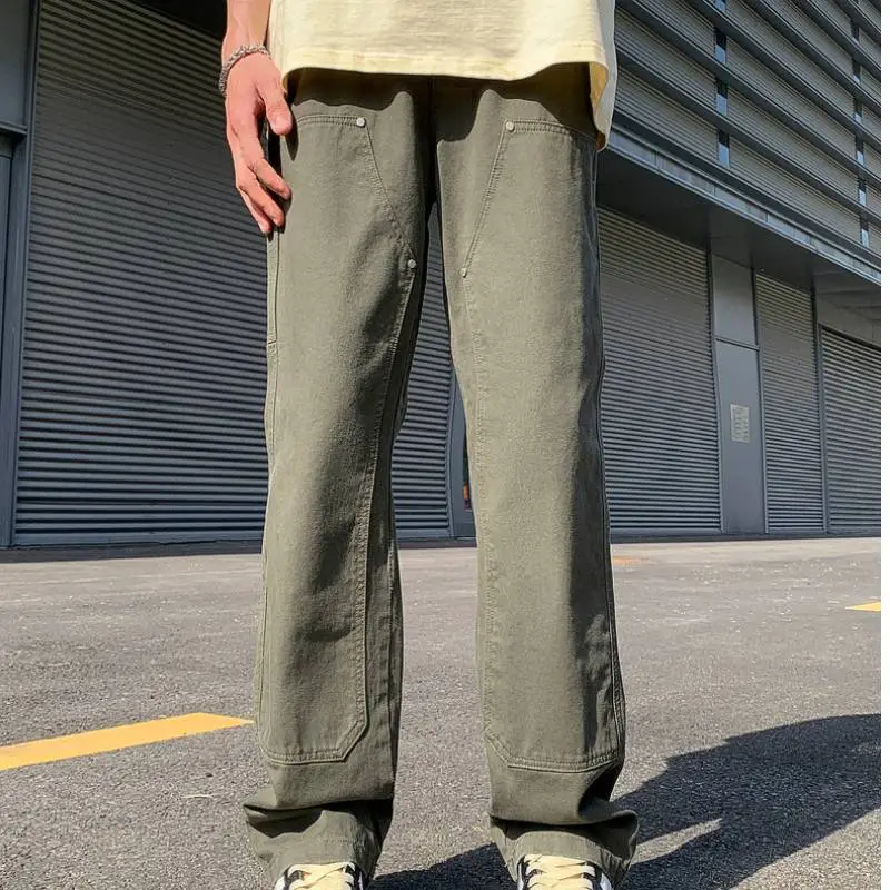 Fashion Loose Cotton Cargo Pants-7