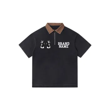 Loose Print Cotton T Shirt