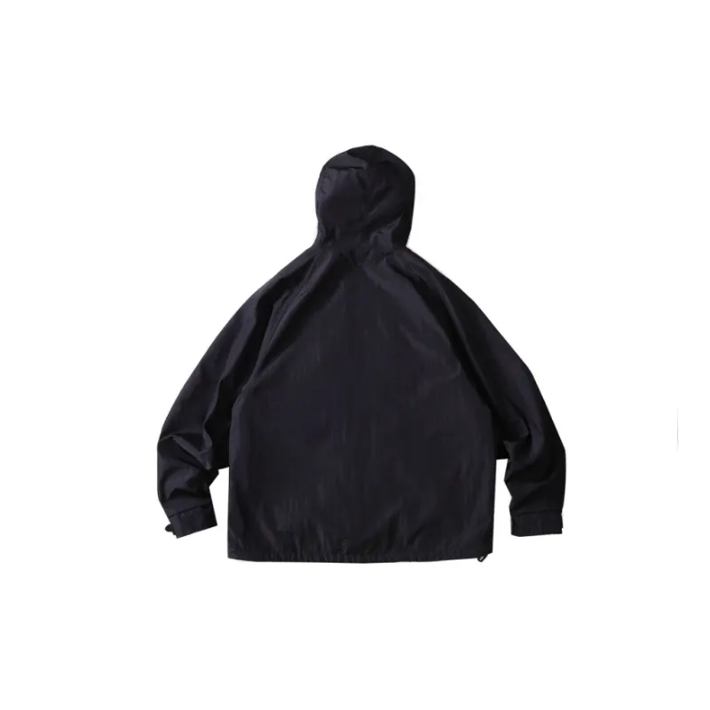 Multicolor Hooded Stitching Casual Jacket-5
