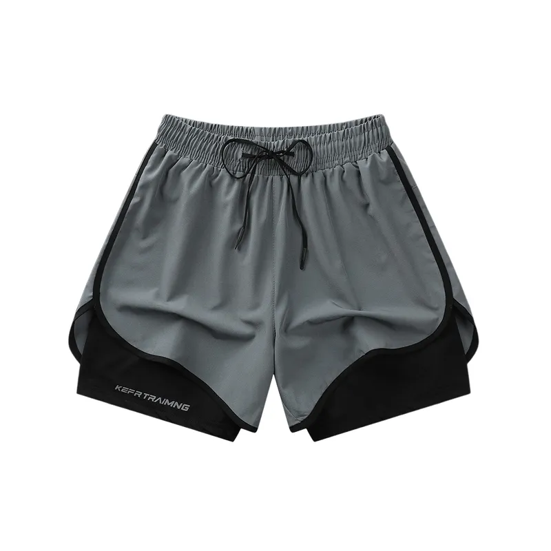 Sporty Plain Acrylic Fibres Sports Shorts-0