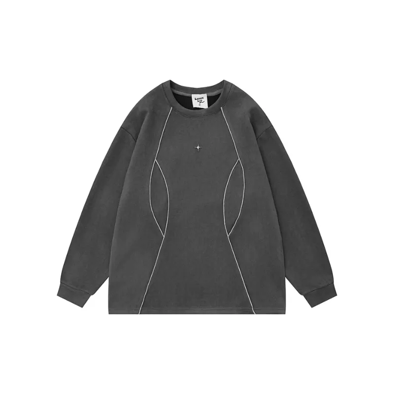 Fashionable Loose Long Sleeve Sweatshirt-0