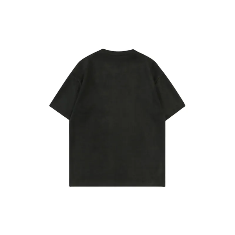 Plain Letter Polyester T Shirt-11