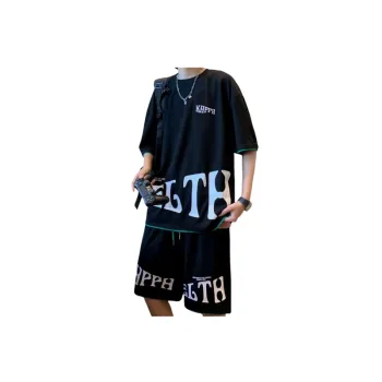 Casual T Shirt And Trendy Shorts Suit