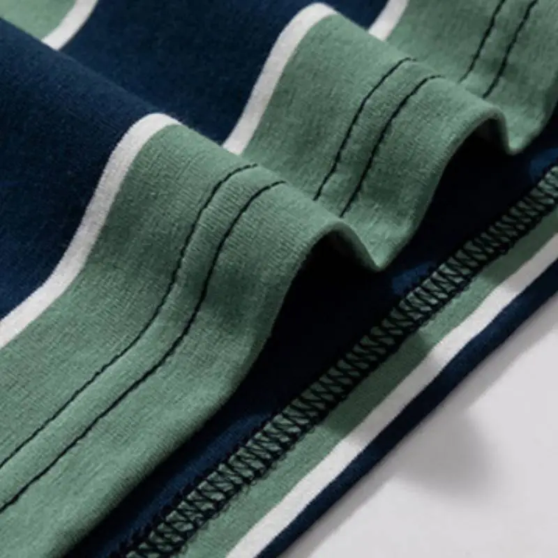Retro Striped Cotton Polo-3