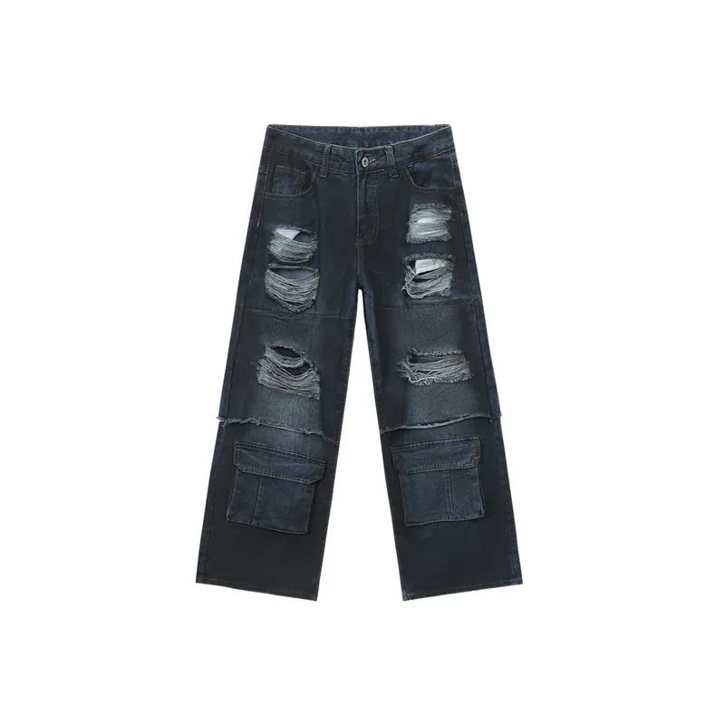 Basics Ripped Jeans-0