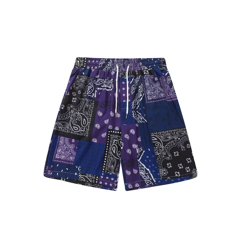 Casual Cashew Flower Basketball Shorts-0