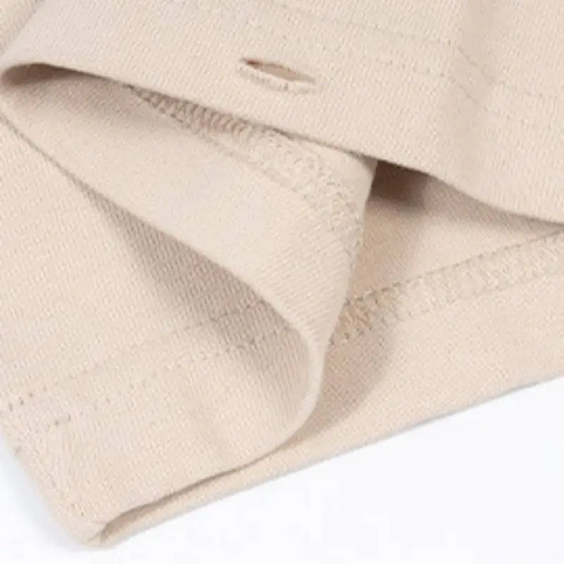 Simple Plain Linen/Cotton Blended Fabric T Shirt-5