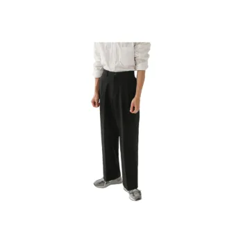 Loose Plain Polyester Suit Trousers