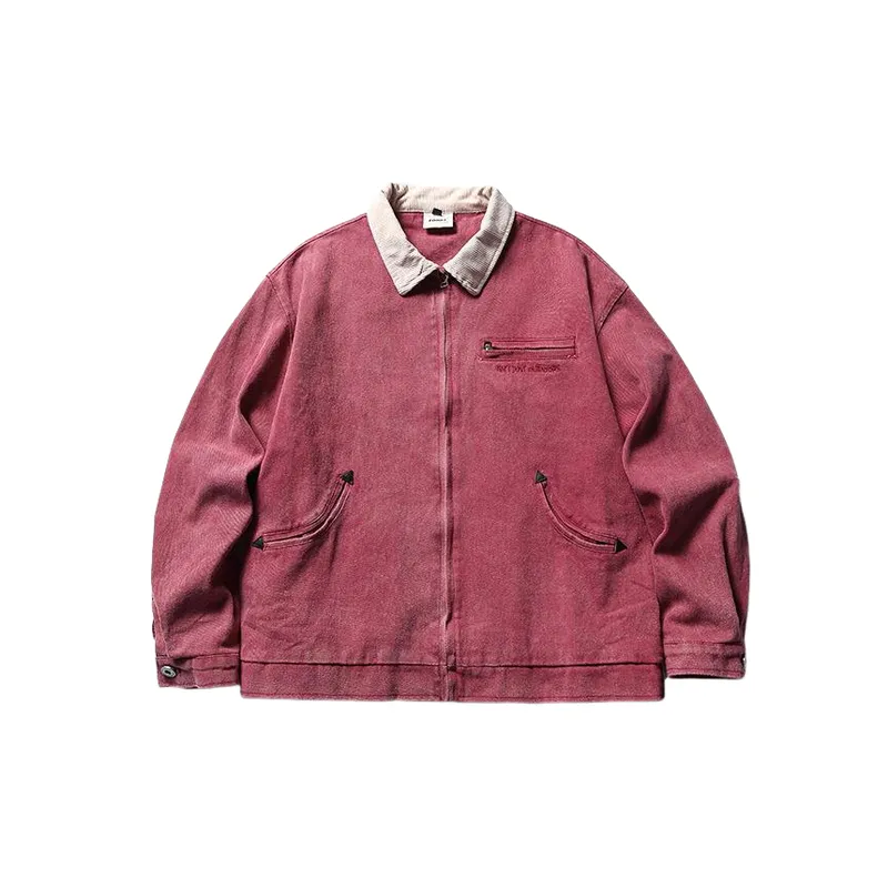 Letter Embroidered Retro Jacket-0