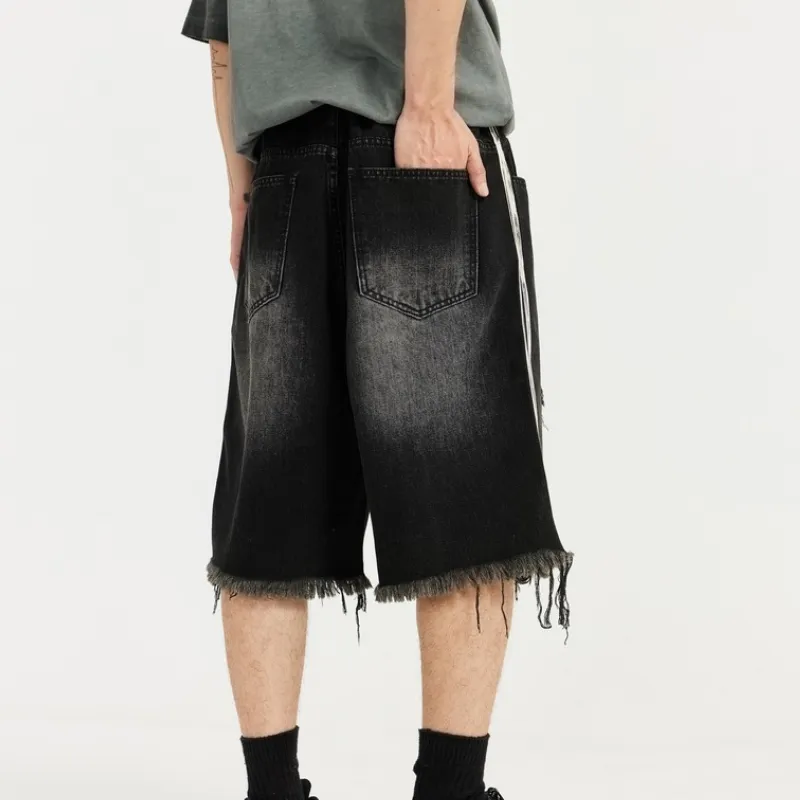 Hip Hop Fashion Denim Shorts-3