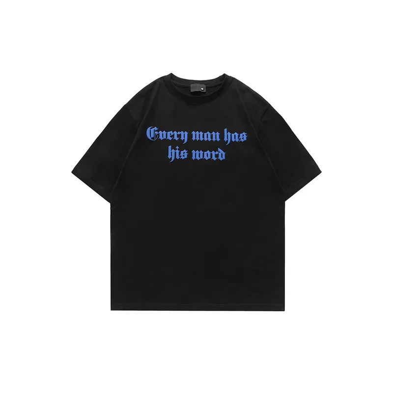 Checkerboard Grid Letters Printed Short Sleeved T Shirt-1