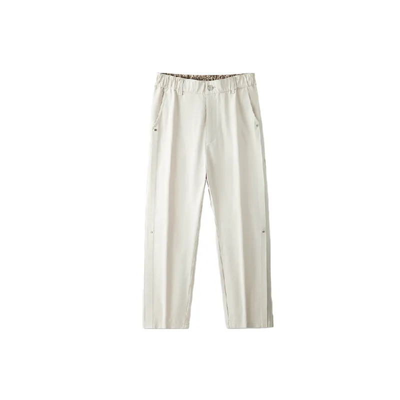 Straight Leg Casual Cotton Casual Pants-0
