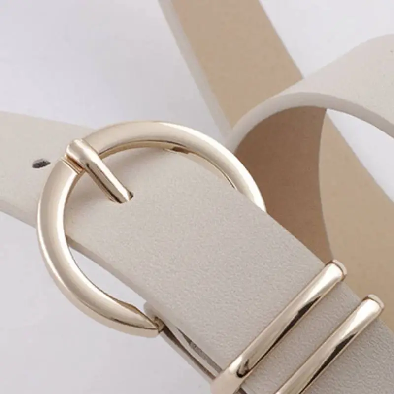 Fashionable Round Leather Belt Women-5