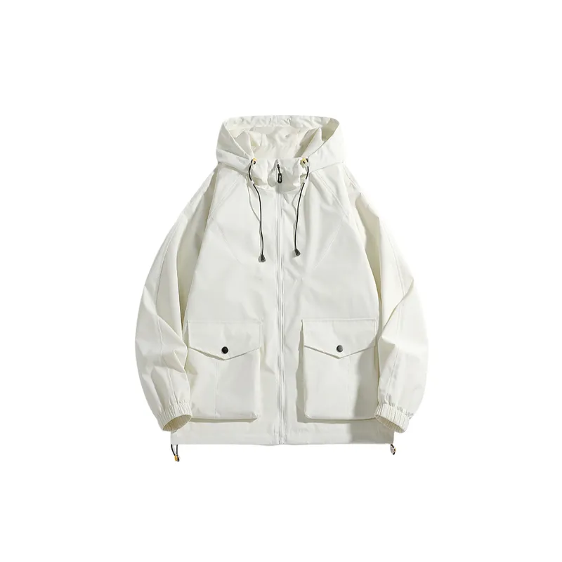 Casual Plain Blended Synthetic Fabrics Jacket-9