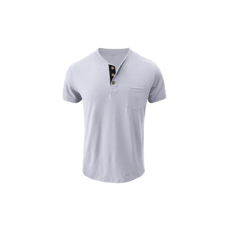 Simple Breathable Cotton Blended Fabric T Shirt-10
