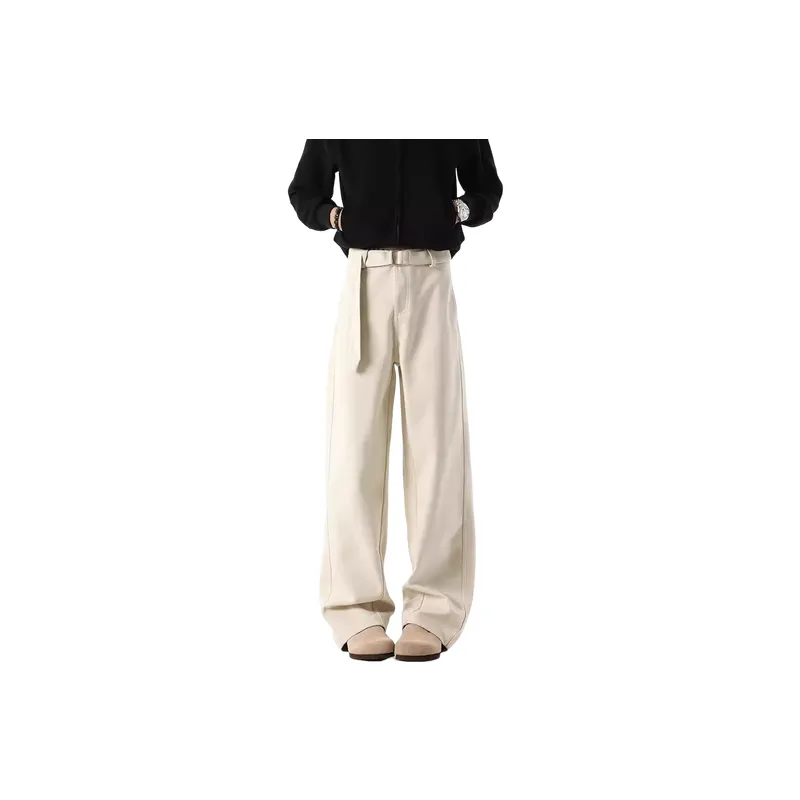 Fashionable Simple Polyester Casual Pants-0