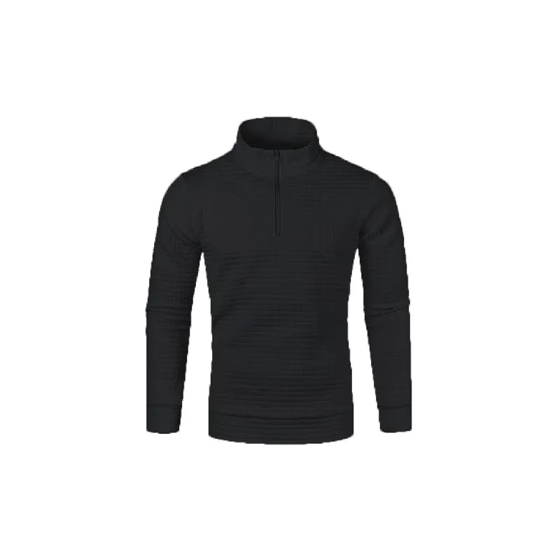 Zipper Casual Blended Synthetic Fabrics Sweatshirt-0