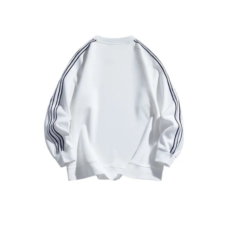 Ins Side Stripe Crewneck Sweatshirt-3