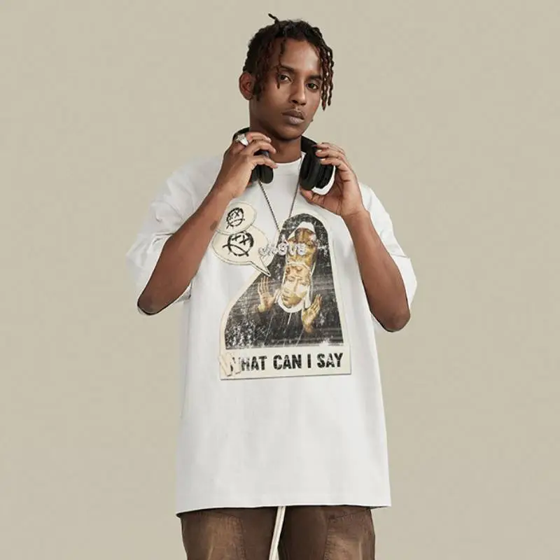 Retro Loose 100% Cotton T Shirt-8