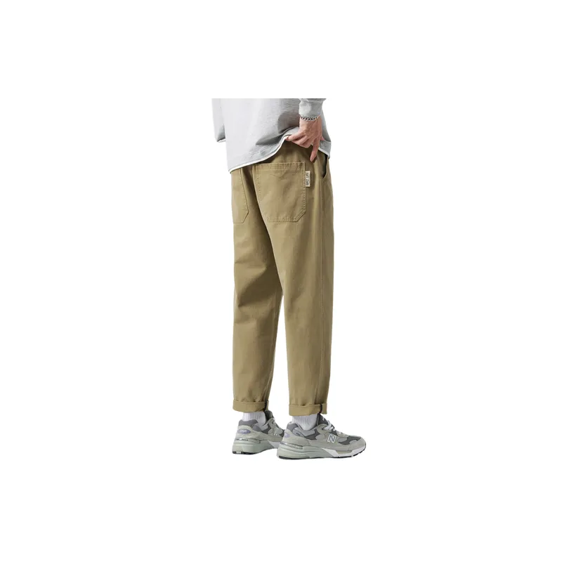 Basics Plain Cotton Cargo Pants-3