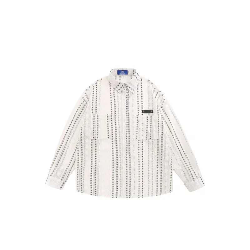 Loose Style Hollow Design Chanel Shirt-0