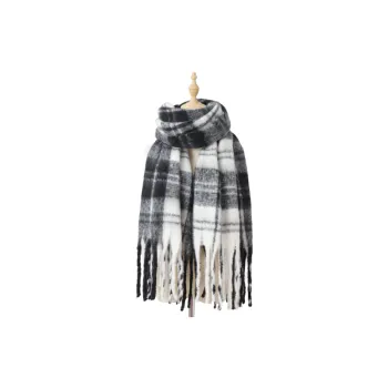 Casual Plaid Knit Scarf