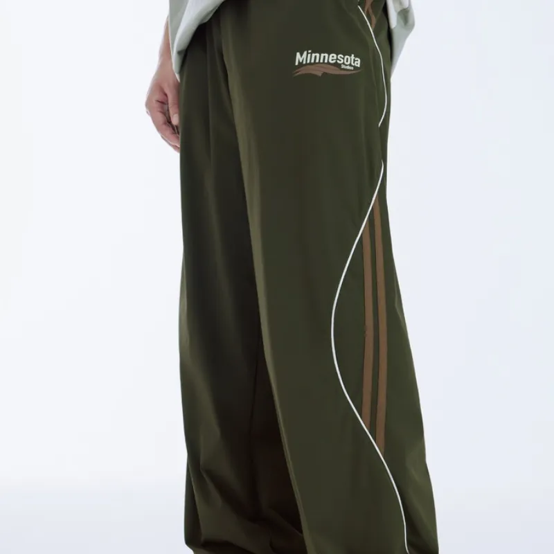 Casual Letter Nylon Sports Pants-11