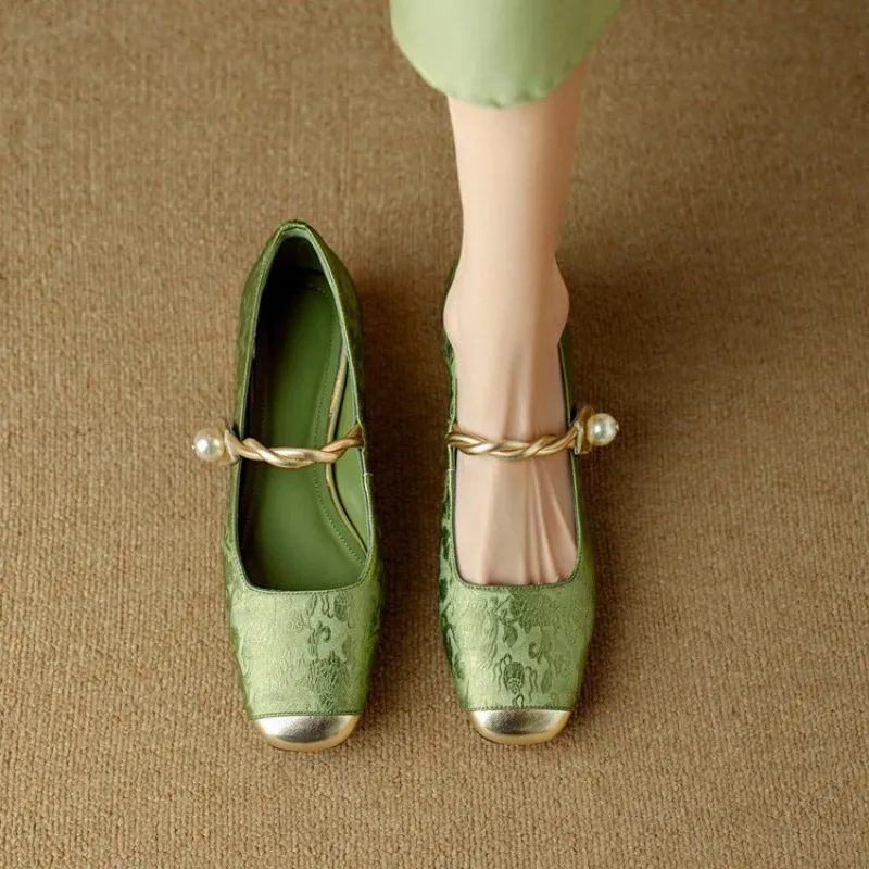 Elegant Pearls Mary Jane Shoes-1