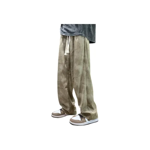 Pendant Wide-leg Tie-dyed Corduroy Pants