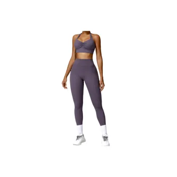 Fashionable Skin Friendly Nylon Spandex Brushed Fabric Fitness Kit Women