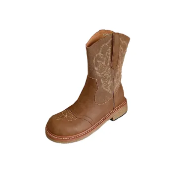 Retro Embroidery Martin Boot