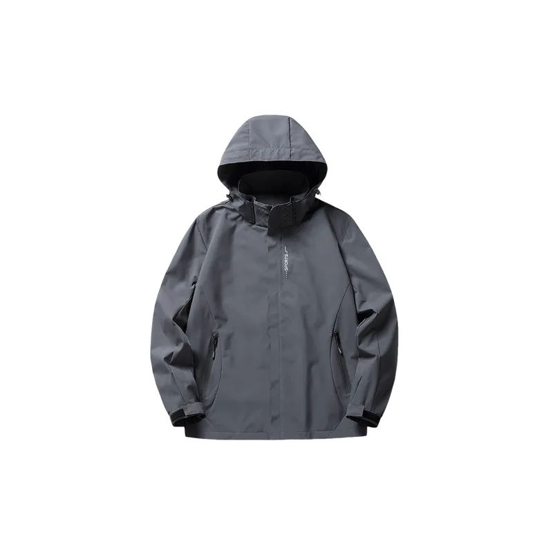 Simple Basics Polyester Outdoor Jacket-2