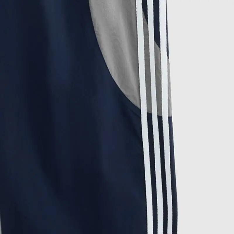 Sporty Striped Polyester Casual Pants-3