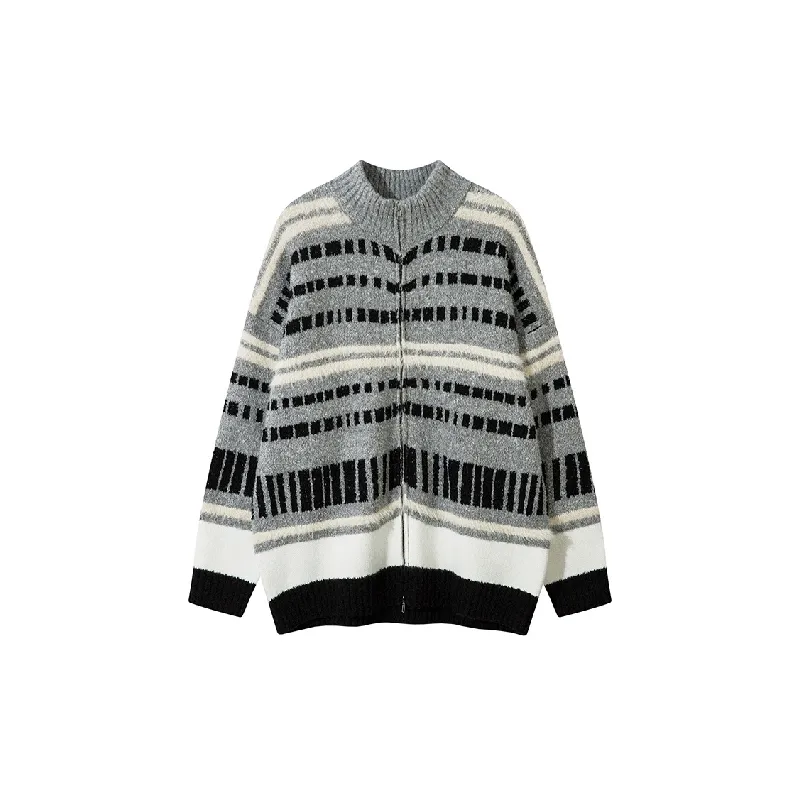 Retro Trendy Dense Loop Yarn Sweater-2