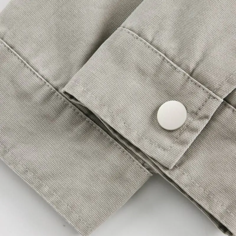 Retro Washed Loose Cotton Jacket-9