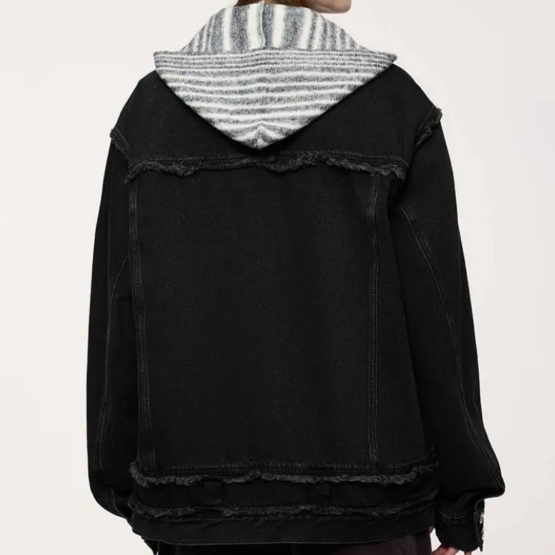 Distress Casual Denim Jacket-3