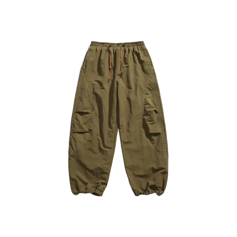 Casual Loose Blended Synthetic Fabrics Cargo Pants-11