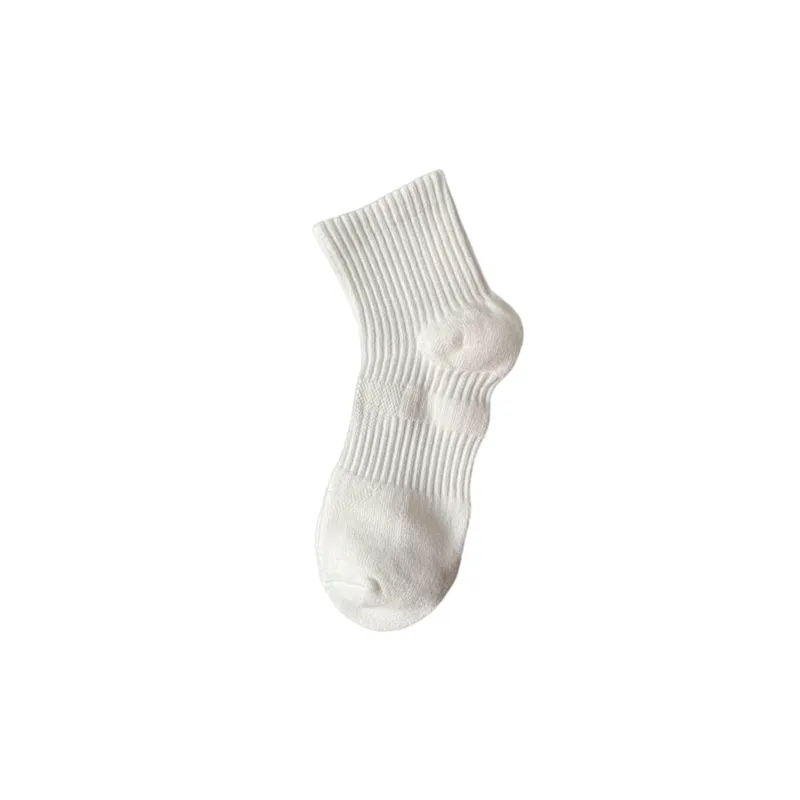 Fashionable Sporty 100% Cotton Mid Calf Sock-1