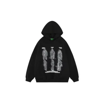 Retro Street Tide Like Theme Loose Neutral Terry Hoodie