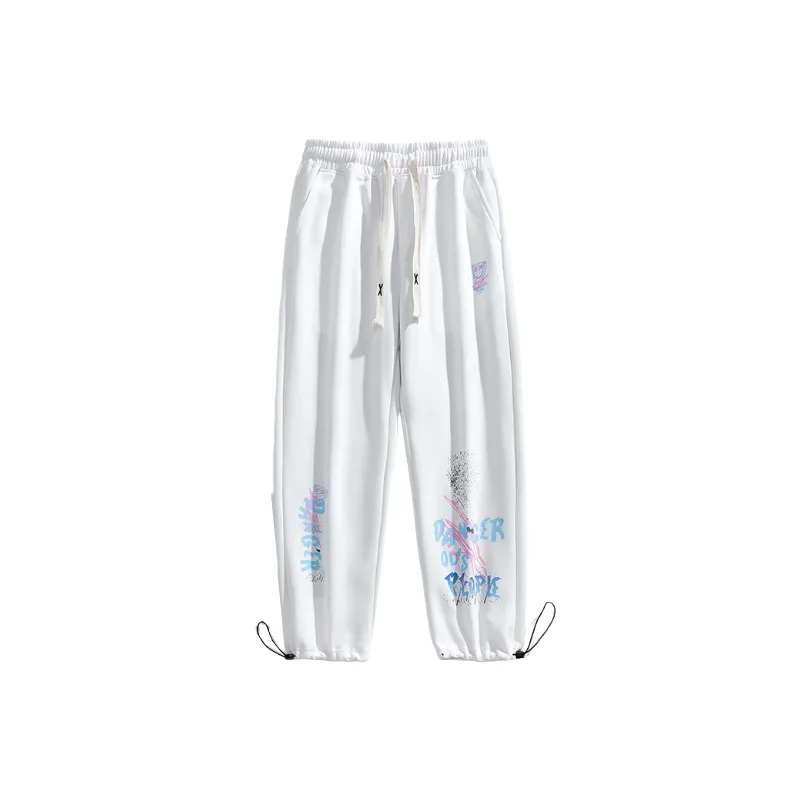 Fashionable Loose Cotton Blended Fabric Casual Pants-0