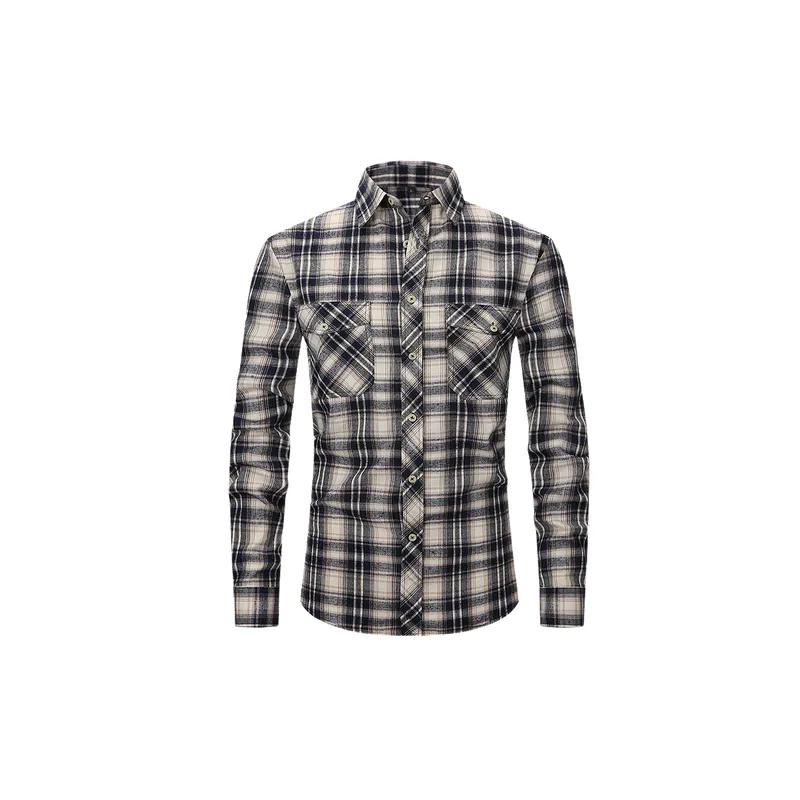 Fashionable Simple Cotton Blended Fabric Shirt-4