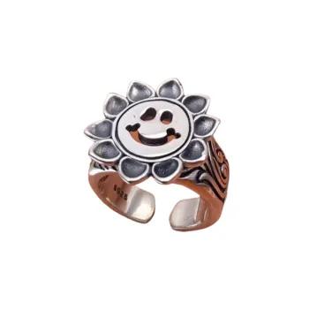 Sunflower Smiley Face Ring
