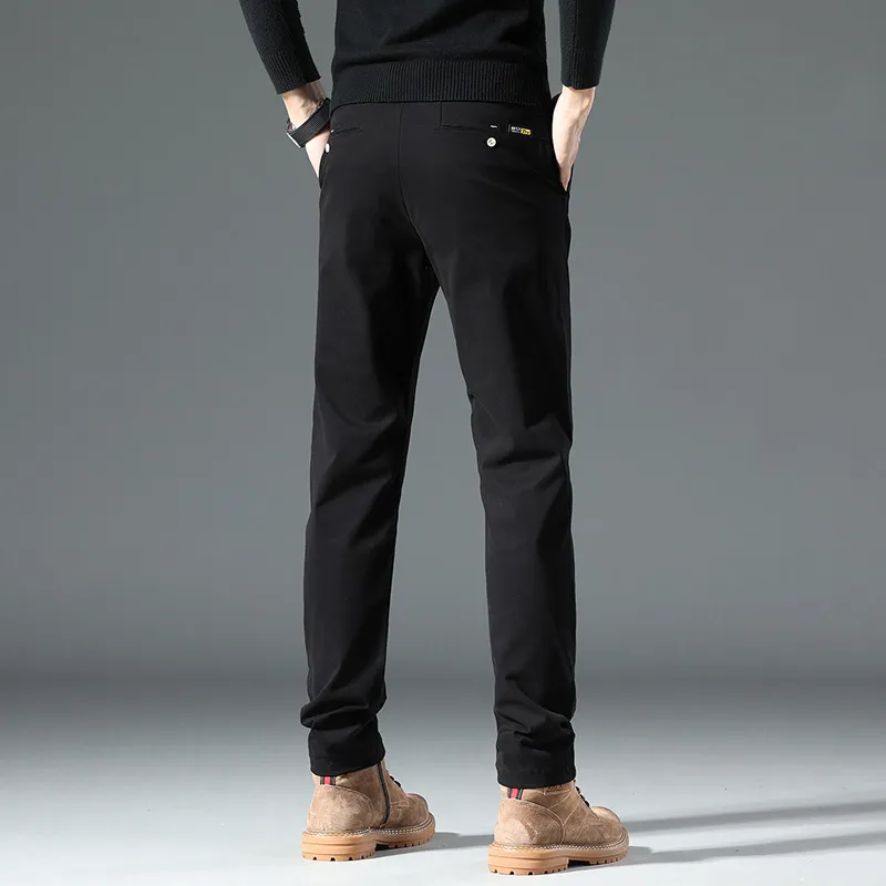 Casual Business Cotton Suit Trousers-4